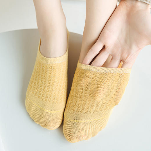 【拍1发10双！镂空防出汗袜子】男女款袜子 防臭kan起球 薄款浅口隐形船袜防滑不掉跟 网眼透气空调袜短袜 商品图6