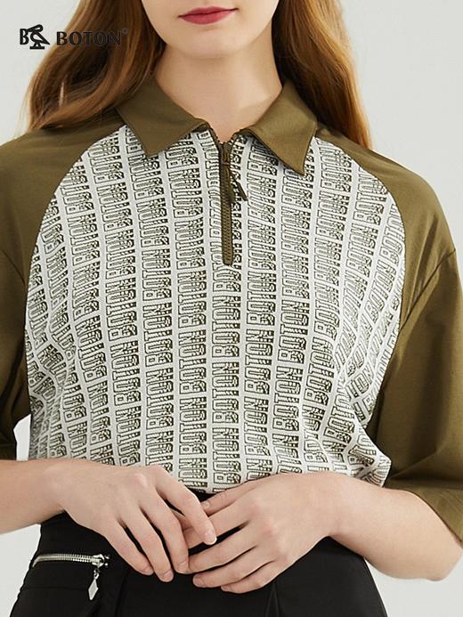 【户外有活力】波顿春秋女绿色T恤短袖高端运动休闲poloLU102223 商品图4