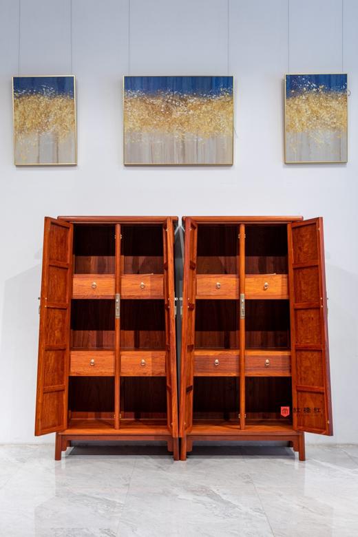 红桥红  家具严选  缅甸花梨（大果紫檀）【179 嘉木堂明式素面 圆角柜 】 商品图6