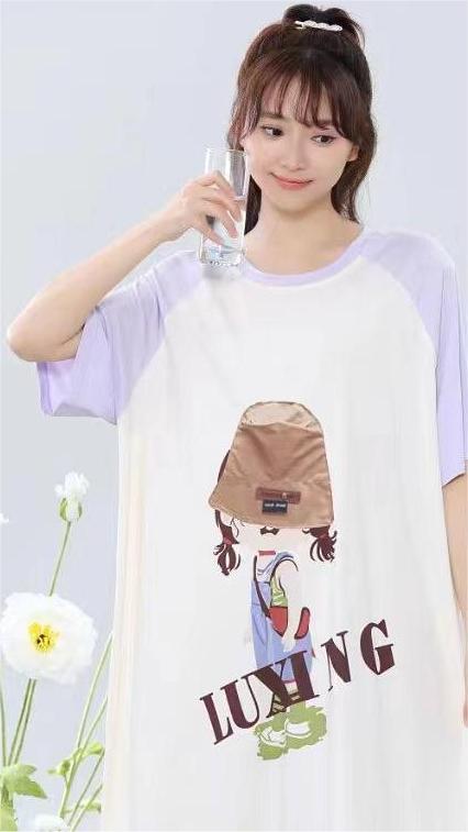 梦凡迪公主印花家居裙 商品图0