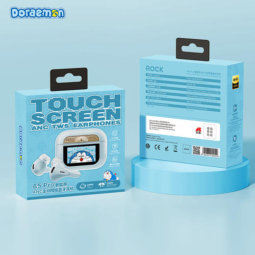 ROCK 哆啦A梦 A5 Pro 智能屏ANC主动降噪蓝牙耳机 商品图9