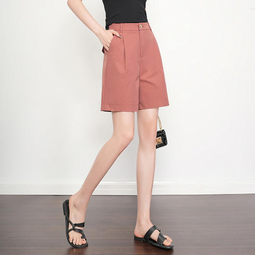 西装短裤女士中裤，休闲五分裤阔腿裤宽松小个子MFE8999 商品图0