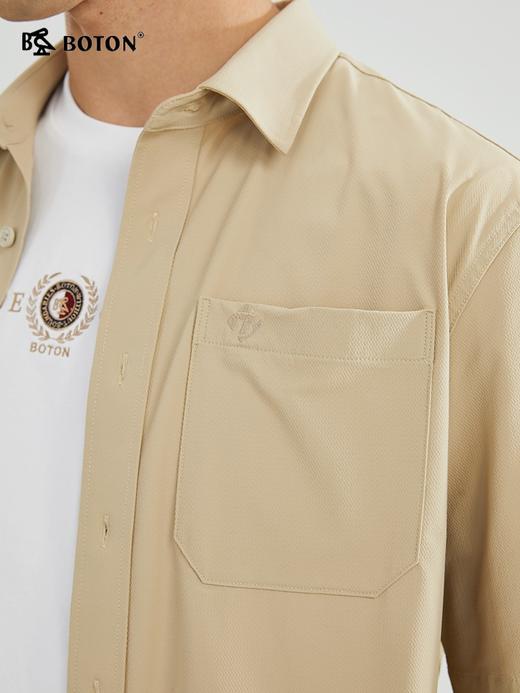 【吸汗速干】波顿年春夏男士短袖浅杏色户外休闲运动衬衫MS021223 商品图3