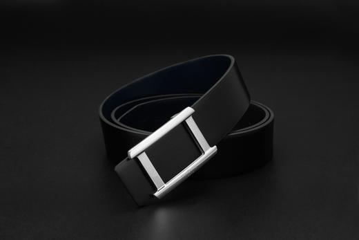 皮尔卡丹皮带男真皮都市休闲不锈钢板扣高级轻奢裤腰带商务三色牛皮裤带 商品图9