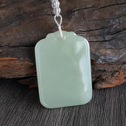 【天然正品】天然青海料平安无事牌和田玉（吉祥、如意）吊坠项链现售价：980！特价 230524NJ18 商品图4