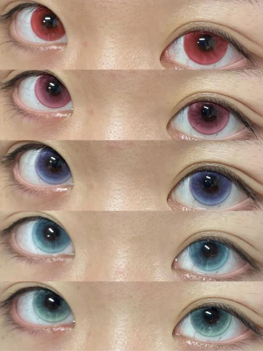 Focusmoon 月抛&半年抛 玻璃珠系列 坠入爱河/恋爱小樱/向心引力/追光猫眼/变色龙/小红帽/电子宠物/普罗旺斯 14.5mm 一副两片 绝美清透宝石美瞳 商品图7