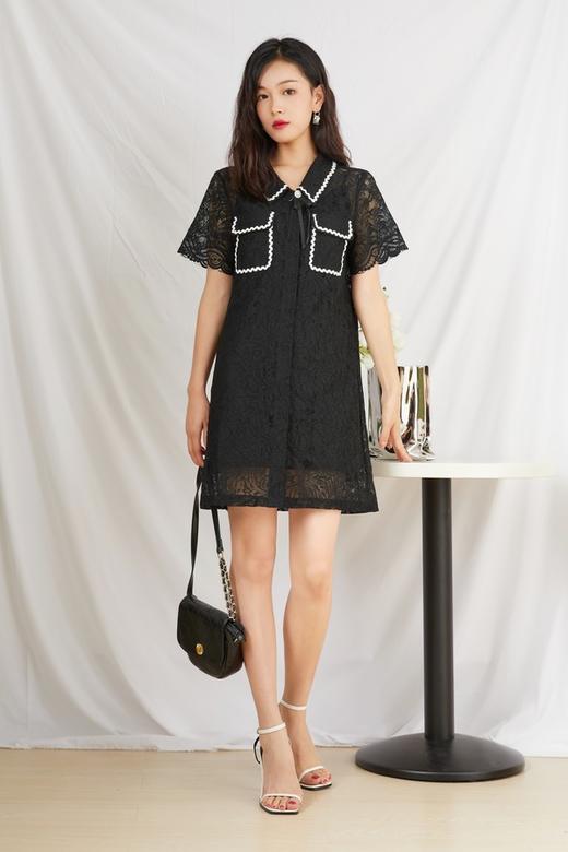 amadella 蕾丝撞色花边蝴蝶领结连衣裙 13093 商品图5