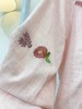 2024新款松植屋《花簇》女款色纺纱布圆领长袖长裤套装手工刺绣小花双层纱纯棉睡衣家居服 商品缩略图4