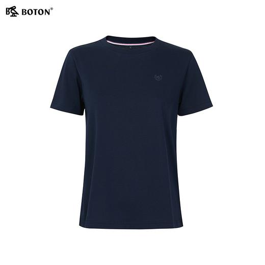 波顿春夏季冰丝抗皱女士圆领t恤高端美式休闲短袖上衣LT318224 商品图5