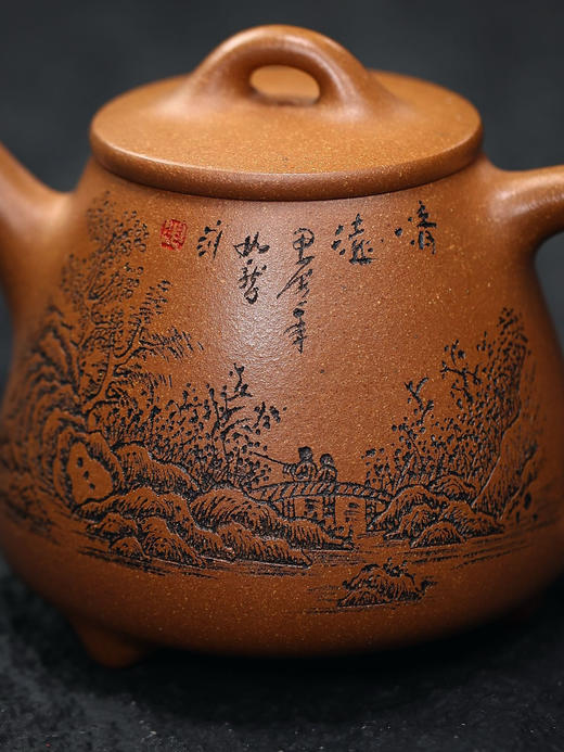 【青山特惠】精品段泥手工高石瓢紫砂壶.王强.270cc 商品图3