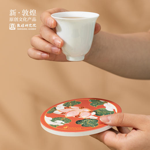 敦煌研究院【吸水陶瓷茶杯垫】博物馆文创中国风复古隔热垫生日礼物 商品图3