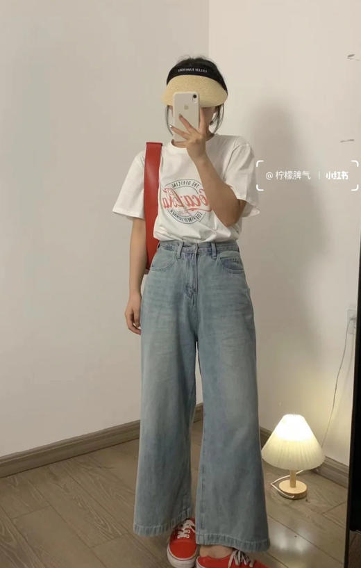 老米优品🎈篙端款！为夏日而生的，莱赛尔天丝牛仔裤《九分直筒微阔腿牛仔奶奶裤》巨舒服，显腿长 !  K240612A 商品图3