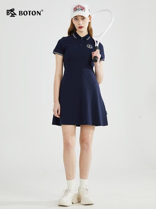 【自然收腰】波顿年春夏女士POLO针织短袖连衣裙高端修身LD238223 商品图3
