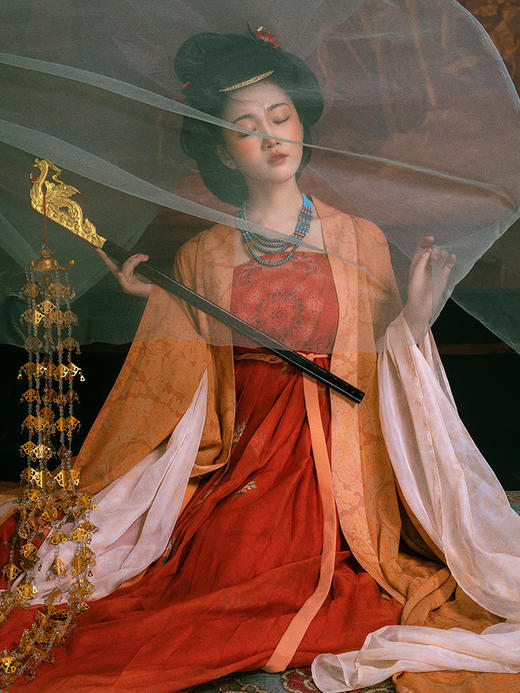 （微瑕）【重回汉唐瑶台月】原创唐制直领对襟广袖衫改良齐胸裙汉服女装 商品图0