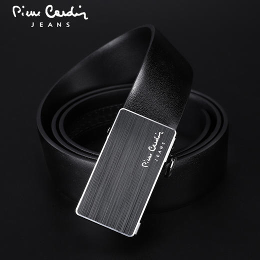 皮尔卡丹正品皮带男头层牛皮都市时尚腰带合金自动扣裤腰带商务牛皮裤带 商品图2
