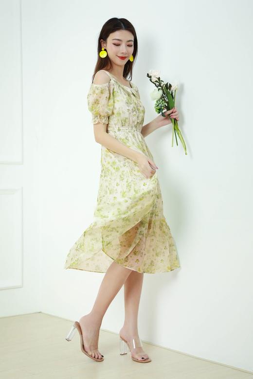 SUMMER & SAGE 吊带露肩花卉连衣裙 12746 商品图0