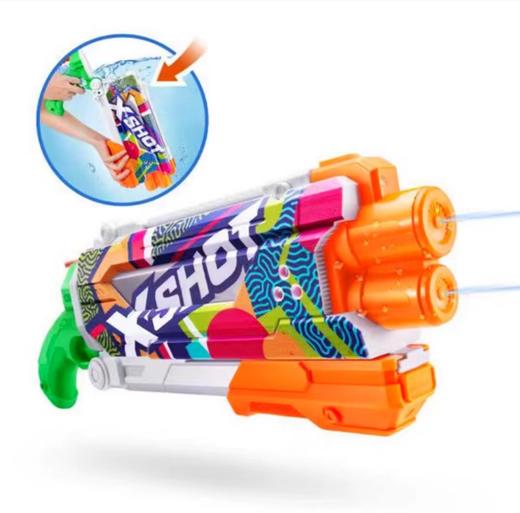 800ml容量 射程约9m | 新西兰ZURU  X特攻炫彩皮肤召唤者速充水枪 儿童男玩具水枪打水仗喷水抽拉呲水 5岁+ 商品图6