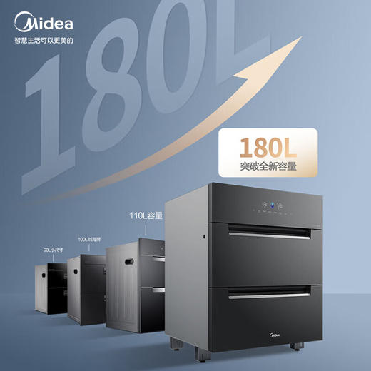 美的（Midea）消毒柜嵌入式家用 厨房餐具碗柜碗筷茶杯茶具刀具消毒一体机 180L三层大升数200Q11银河 商品图1