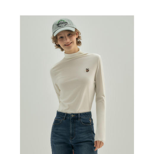 Teenie Weenie小熊卡通长袖T恤女秋季t恤TTLA247702H 商品图1