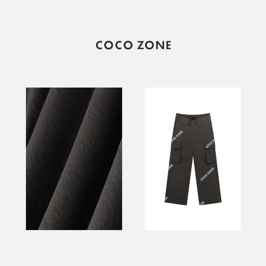 COCO ZONE ”户外工装“夏季复古松紧腰工装裤百搭直筒休闲裤CC1B1378 商品图2