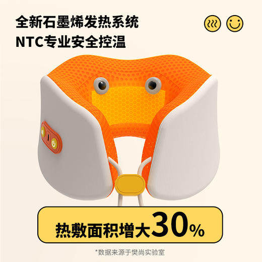 肩颈按摩加热舒缓神器！3D立体造型，贴合颈部稳固支撑，可随身携带放松按摩，振动和热敷同时启动，缓解疲劳、磁石理疗 、振动低档助眠、高档深层按摩至肌肉直击酸痛点、适用白领、学生、yun妇等长期久坐人群~ 商品图1