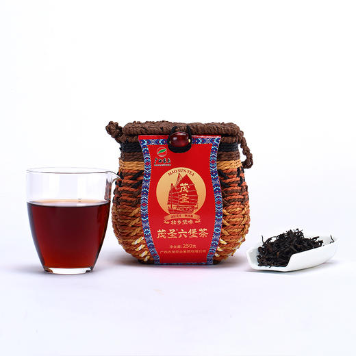 茂圣丨启航 壮乡堡味 六堡茶 黑茶 一级 2019年 250g 竹篓装 商品图6
