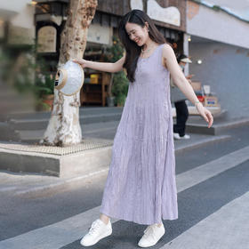 秒变纸片人 背心连衣裙