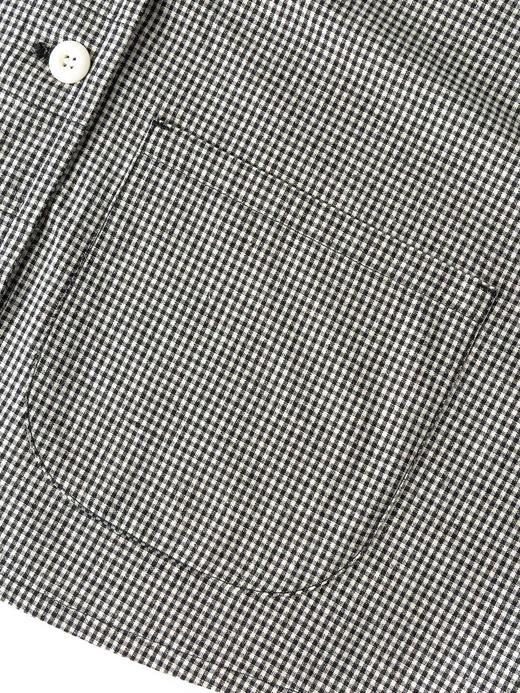 COCO ZONE "格系"复古格纹V领单排扣衬衫长袖休闲上衣CC2B1168 商品图6