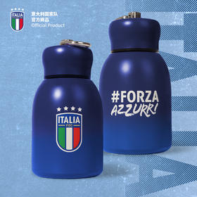 【官方正版】意大利国家队| 深蓝渐变队徽迷你保温杯欧洲杯助威周边