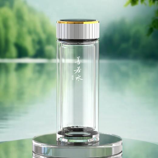 思宝旗舰店善若水1/2/3号双层高硼硅玻璃杯着晶工艺车载便携水杯 商品图1