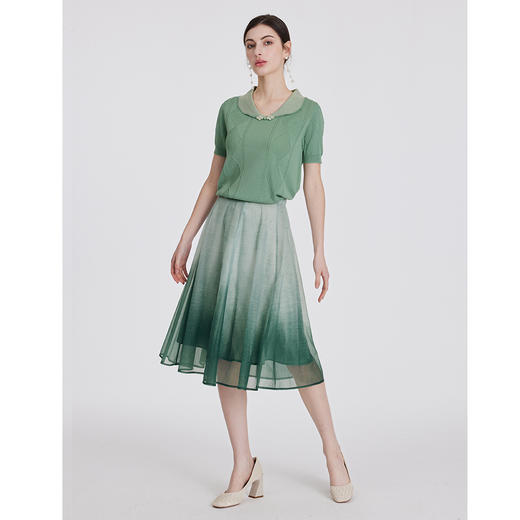 司歌针织翻领上衣短袖套头G891202Y 商品图4