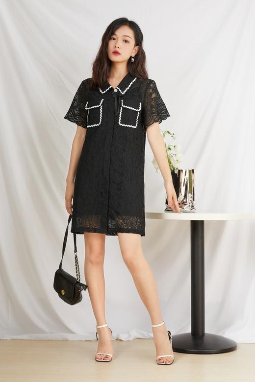 amadella 蕾丝撞色花边蝴蝶领结连衣裙 13093 商品图1