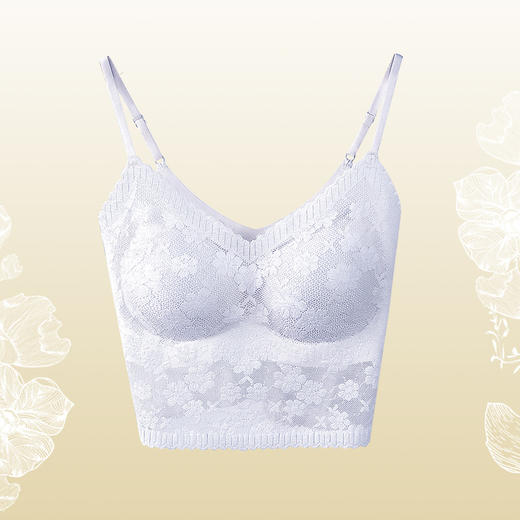 【免穿文胸！性感蕾丝吊带背心】整件7A级，轻柔触感婴儿肌，超薄显瘦百搭，塑形美体！无痕美背束腰透气超薄款舒适外穿小背心带胸垫内衣女 商品图6