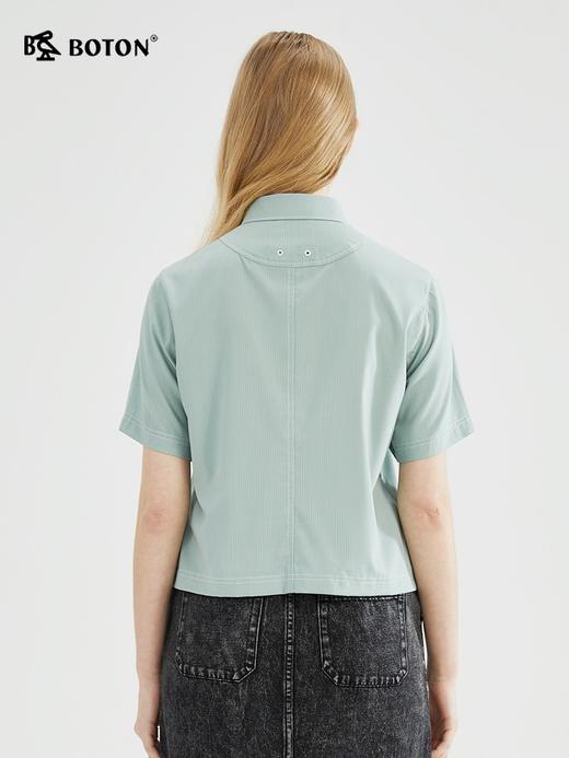 【抑菌抗皱】波顿春夏女士不对称户外运动休闲高端短袖衬衫LS978223 商品图2