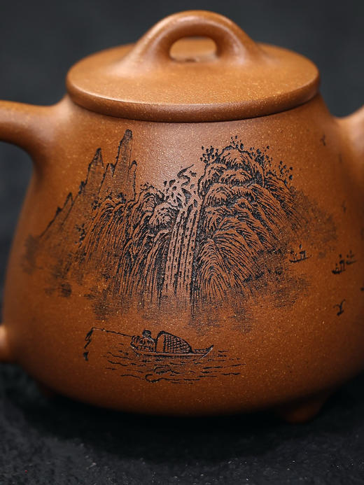 【青山特惠】精品段泥手工高石瓢紫砂壶.王强.270cc 商品图4