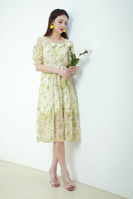 SUMMER & SAGE 吊带露肩花卉连衣裙 12746 商品图5