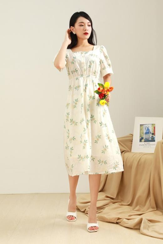 L.Fleuri 方领淡雅花朵连衣裙 12800 商品图4