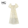 mc2一字领打揽印花长款连衣裙女装2024夏季新款时尚显白碎花裙 商品缩略图3