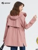 防水防油防污波顿春夏女士蜡粉色中长款风衣美式休闲外套LJ913124 商品缩略图2