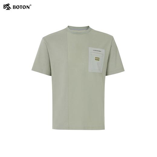 波顿夏季男士冰爽短袖t恤美式休闲设计感小众高端上衣MT009224 商品图5