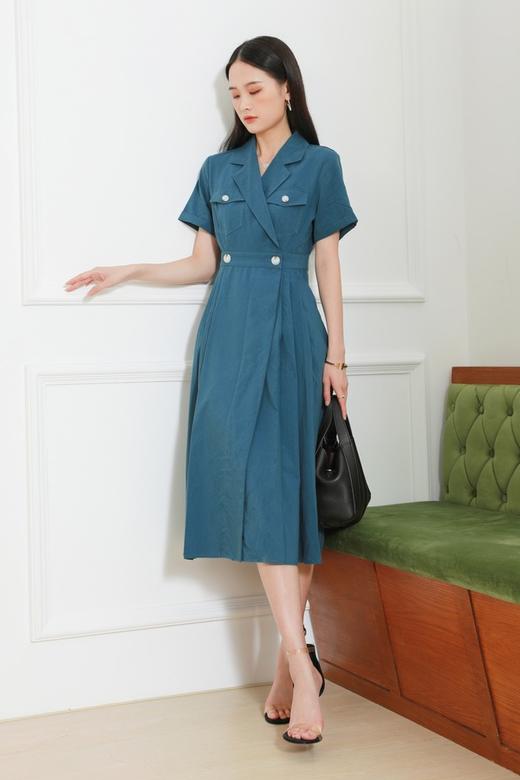 amadella 口袋饰西装领高腰连衣裙 13148 商品图5