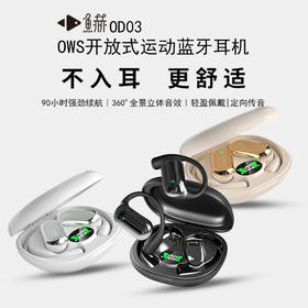 【春夏上新】2024新款鱼赫OD03 OWS开放式90H超长续航狂甩不掉不入耳运动蓝牙耳机