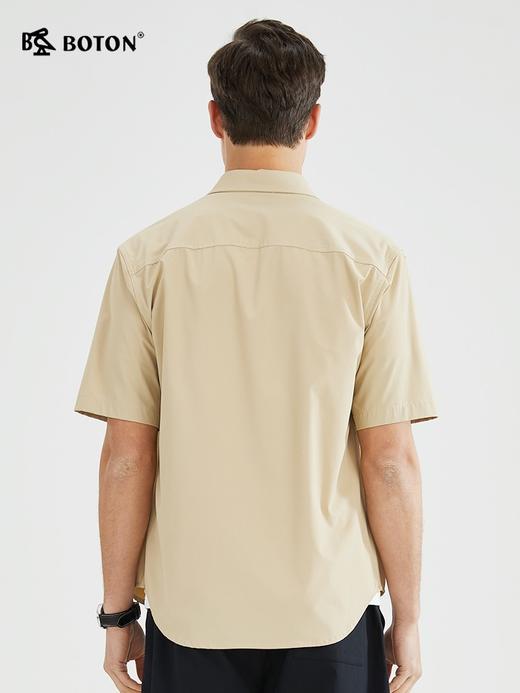 【吸汗速干】波顿年春夏男士短袖浅杏色户外休闲运动衬衫MS021223 商品图2