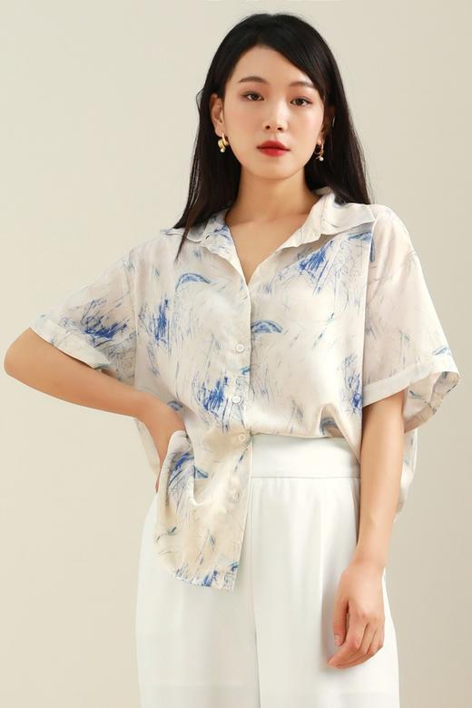 LNNNS 米色涂鸦印花衬衫 12706 商品图4