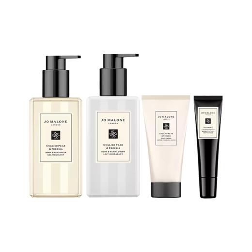 【配礼盒礼袋】Jo Malone London祖玛珑英国梨香氛四件套（沐浴露250ml+身体乳250ml+护手霜50ml+ve润唇蜜15ml）【香港直邮】 商品图1