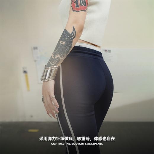 马登美式撞色抽绳微喇卫裤辣妹显瘦休闲裤设计感运动瑜伽裤夏季女 商品图2