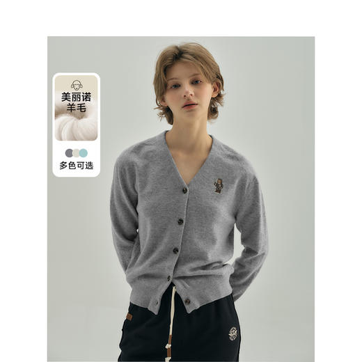 Teenie Weenie小熊卡通毛针织开衫女秋季毛衫TTCK247701H 商品图0