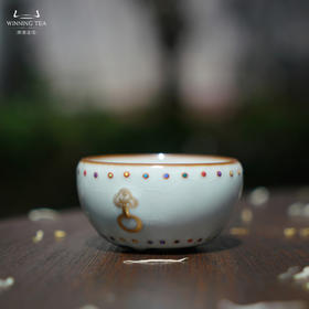 问鼎汝瓷天青迷你七宝战鼓杯 （缺货）