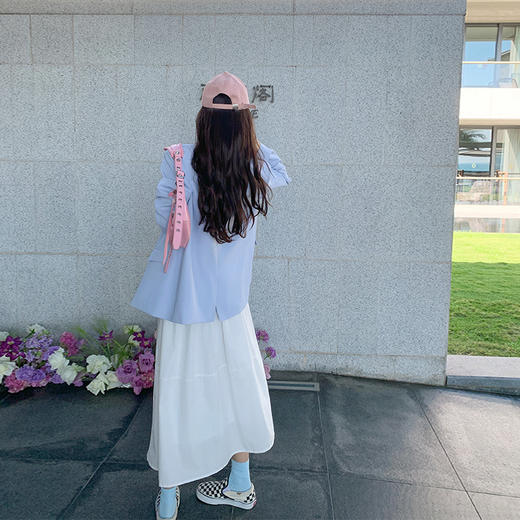 <曾小咸推荐> 气质蓝色西装外套女新款小个子宽松百搭外穿上衣  商品图4