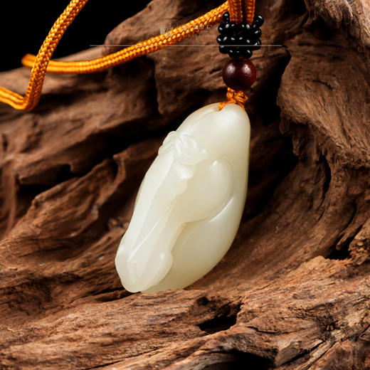 新疆国玉盟世玉和田玉白玉挂件（马到成功）【带证书·顺丰物流】 商品图2